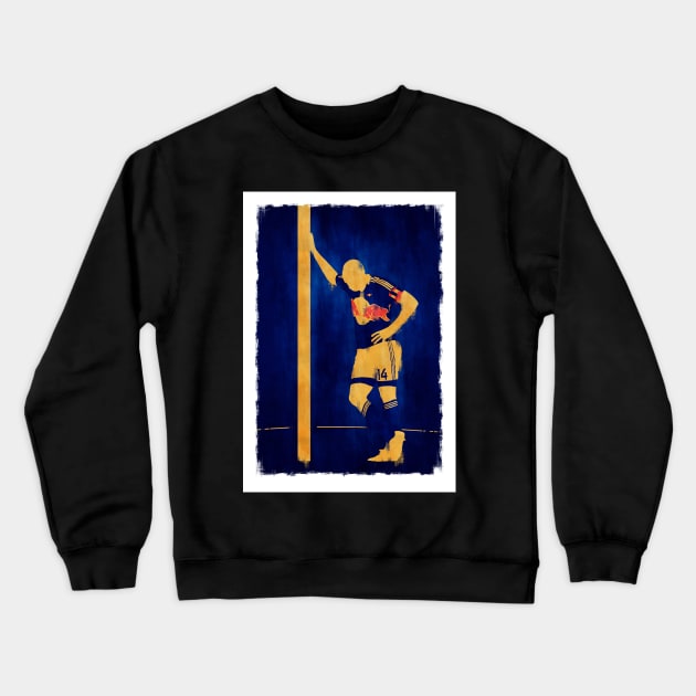 Thierry Henry - NYRB MLS Football Artwork Crewneck Sweatshirt by barrymasterson